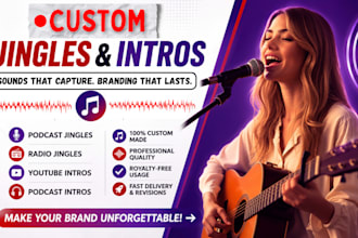 create custom jingles, radio jingle, youtube intro, podcast intro