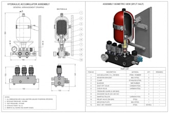 design custom industrial hydraulic part and accessories 3d cad products design