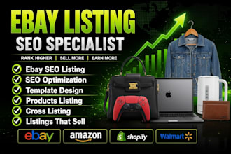 do ebay listing, ebay product listing, ebay SEO listing, ebay lister ,ebay ds