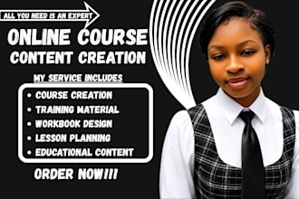create online course content, course curriculum educational workbooks, PPT maker