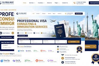 build visa consulting, tourist visa, and immigration agency website