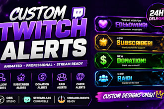 create custom animated twitch alerts for your stream