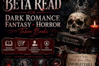 beta read for dark romance fantasy horror taboo books