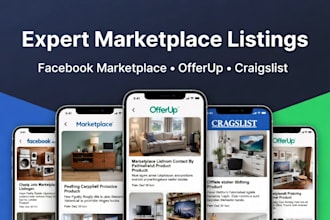 do expert marketplace listings on facebook marketplace, offerup, and craigslist