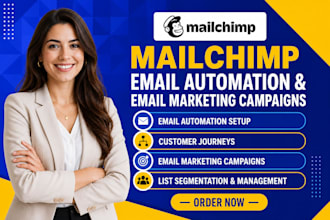 setup mailchimp email automation, customer journeys email marketing campaigns