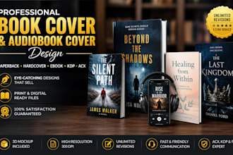 design professional acx audiobook cover, and e book cover design