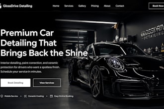 design squarespace auto detailing website car detailing car dealership website