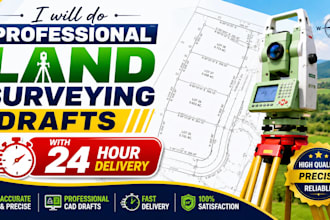 do professional land surveying drafts with 24 hour delivery