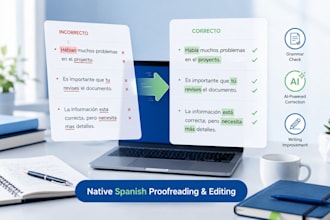 proofread and edit your spanish text