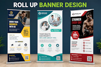 design professional roll up banner for your event or exhibitions