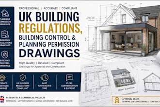 design uk building regulations and planning permission drawings