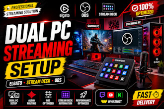 setup your dual PC streaming system with elgato stream deck and obs studio