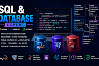 design database schemas and write custom sql queries