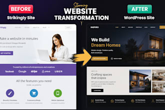 migrate strikingly website to wordpress with SEO setup