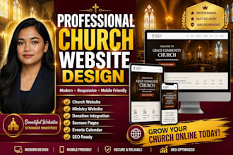 design responsive church website, ministry website and christian website