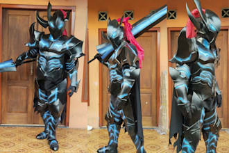 do cosplay creation wearable knight armor anime cosplay 3d mask 3d printing
