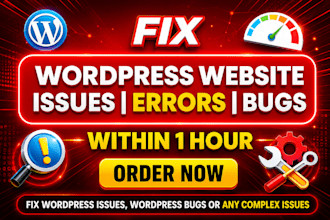 fix wordpress issues, bugs, errors and critical errors