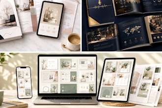 design editable canva lead magnet ebook podcast media kit digital product mockup