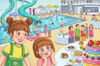 draw your face into cartoons illustrations