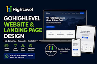 gohighlevel website landing page and sales funnel design