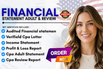 audit review financial statements CPA US, CPA letter, profit and loss