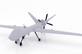 create realistic 3d drone, uav and aircraft models