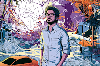 comic book illustration with comic book illustrator