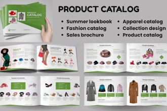 design product catalog, lookbook, promotional  summer collection sales brochure