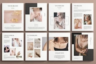 design product catalog, lookbook, line sheet for handmade, bridal jewelry brands