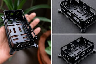 design and print metal pcb electronics enclosure box, ip65 ip67 pcb housing cnc