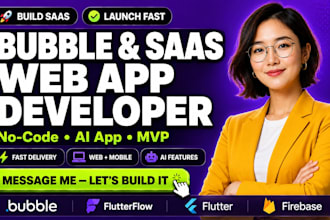 bubble developer io no code ai app flutterflow glide flutter mobile app bubble