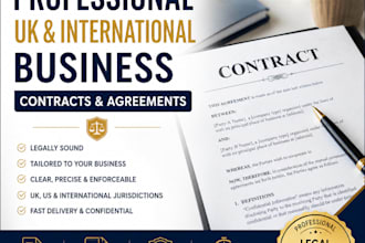 draft professional UK and international business contracts and agreements
