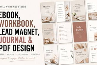 design and format ebook workbook lead magnet freebie journal pdf design in canva