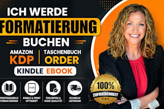 ich werde formatierung buchen, amazon KDP taschenbuch order kindle ebook