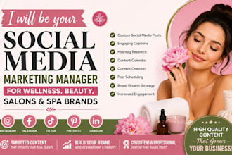 be social media marketing manager for wellness, beauty, salons, and spa brands