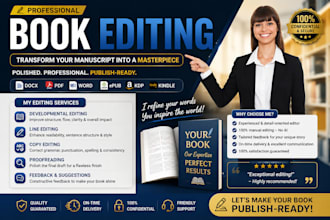 proofread, line edit, and copy edit your book