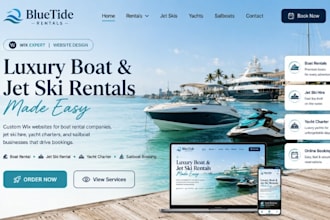 design wix boat jet ski rental website watercraft yacht rental sailboat website