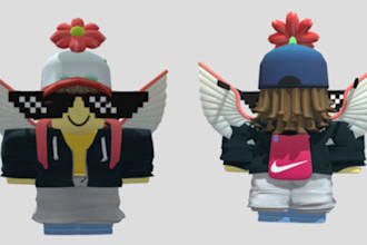 create roblox avatar, character outfit, clothing and accessories