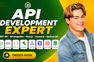 do api development rest api integration using node js express js for backend api