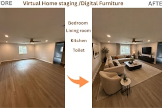 do real estate virtual staging services in one dollar for one picture