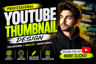design eye catching professional youtube thumbnails