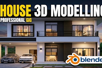 do 3d modelling of your 2d house floor plan