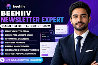 design beehiiv newsletter beehiiv landing page design beehiiv website automation