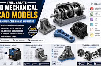 create mechanical cad models for cnc machining and 3d printing