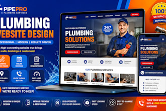 design plumbing website, plumber website, hvac website, handyman website