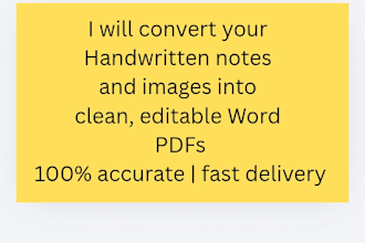 coverte handwritten note and emages to adorable word PDF