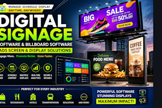 setup digital signage software and billboard software ads screen and display