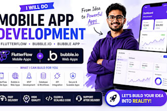 do mobile app development flutter flow app developement bubble io bubble app