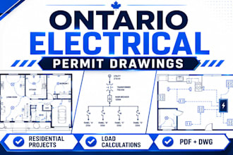 prepare ontario electrical permit drawings for residential project