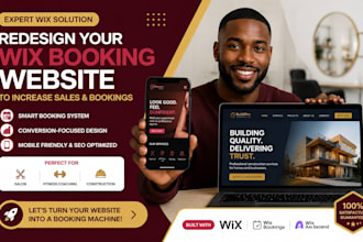 redesign wix booking site to boost sales for salons, fitness and construction